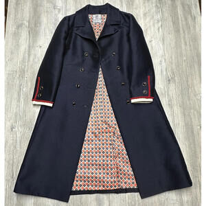 VTG Ruth McCulloch Pea Coat Old Money A Line Babydoll Victorian Aristocrat EUC